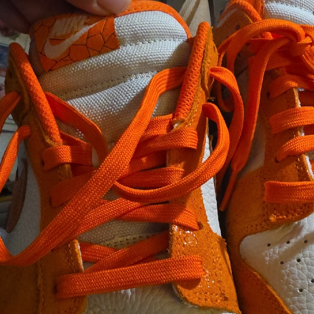 Nike SIZE 12 M size 14.5 W Nike Dunk Low Cracked Orange DS NEW FN7773-001 - Picture 3 of 8